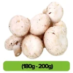 Fresh Mushrooms - Button, 1 pack (Approx .180g - 200 g)